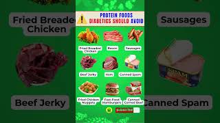 ⚠️ PROTEIN FOODS Diabetics Should AVOID #diabetesdiet #shortsfeed