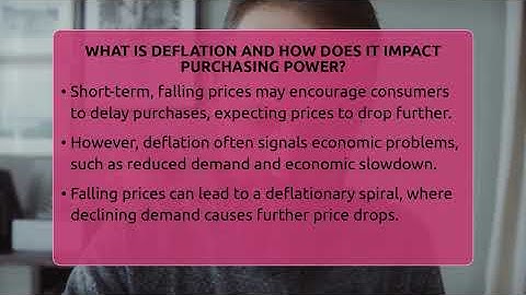 What Is Deflation And How Does It Impact Purchasing Power? - Inflation Insight Channel