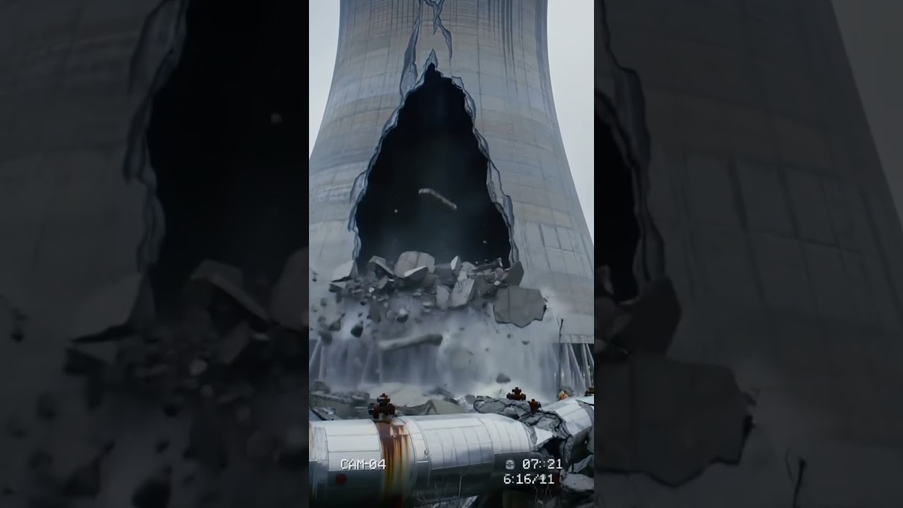 How a Cooling Tower is Demolished with Precision 