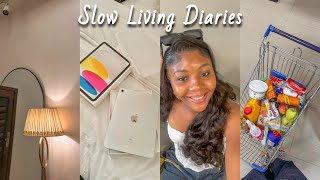 slow living | baking banana bread + grocery shopping + pr unboxing + unboxing ipad 11th gen