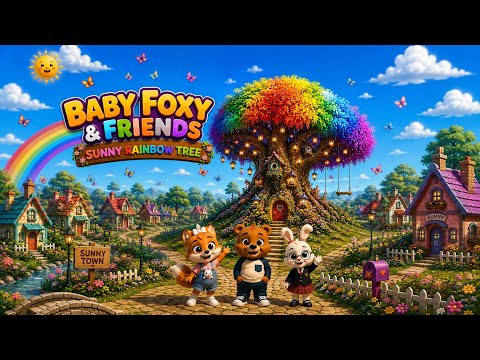 ⭐️ Baby Foxy & Friends : Sunny Rainbow Tree ⭐️ Song for Kids | Learn Colors | Funny video | Friendly