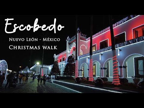 [ 4K ] Escobedo Nuevo León México - Christmas - Video walk - Monterrey 4k