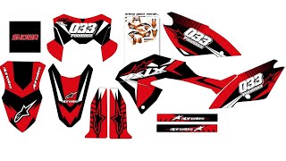 Dwonload Pola Striping Decal Klx Full Body Cdr / Free ...