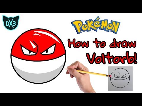 How to draw Voltorb easy! / Pokemon