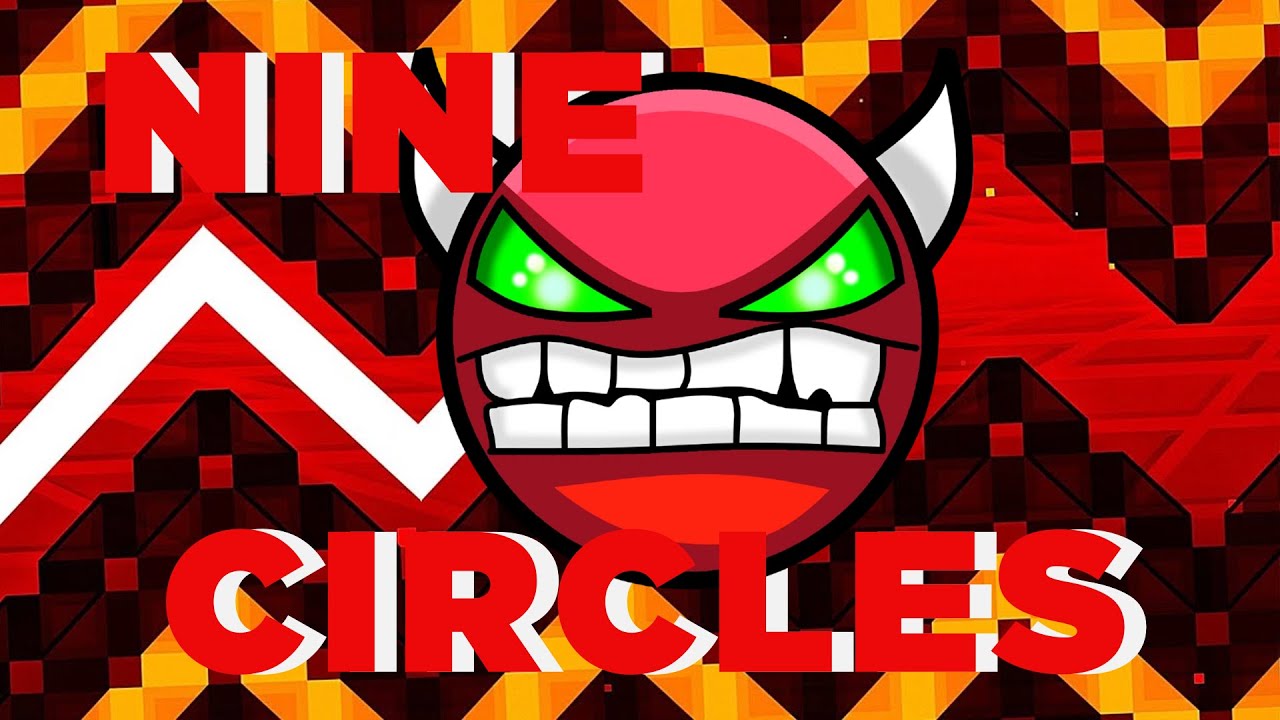 VTUBER PLAYS GEOMETRY DASH | NINE CIRCLES 100% | 90TH AND FIRST HARD ...