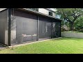 Retractable Motorized Bug Enclosure Patio Screens - Shading Texas