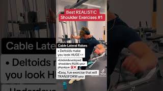 Best REALISTIC Shoulder Exercises #1 - Cable Lateral Raises #gym #exercise