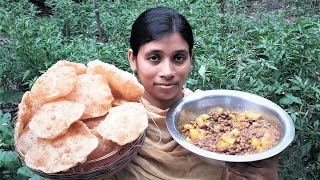 গ্রাম্য পদ্দতিতে নাস্তা রেসিপি  | Fulko Luchi & Chola Aloo Dum | Bengali Favorite Breakfast Recipe