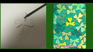 Drawing A Shamrock Template To Make A Colorful Collage