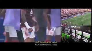 Campeão Da Libertadores 2019. Jogador Do Flamengo Gabi Coçando O Saco E Leva Cartão.