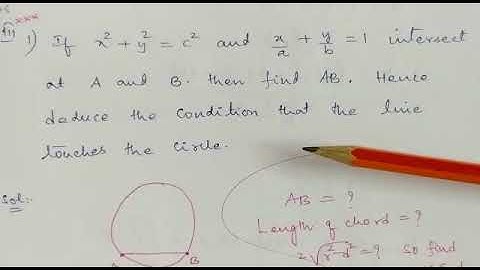 kp sir circles ex C III (sum 1) problem on length of tangent and the condition to be a tangent
