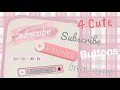 Free 4 Cute Subscribe Button Animation Green Screen Pink