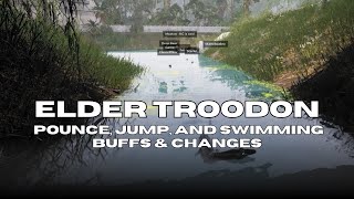 Elder Troodon Prime And Frail - Pounce, Jump, And Swimming Buffs & Changes