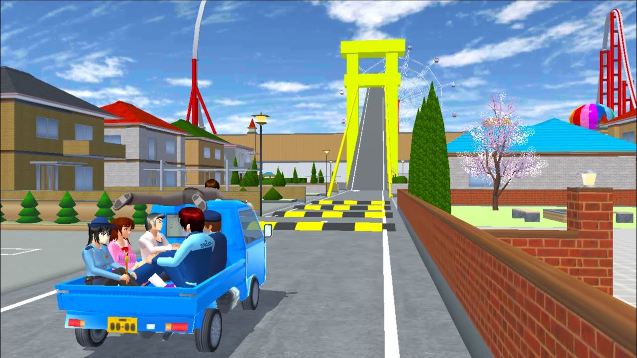 Tantangan Tanjakan Jembatan Kuning Mobil Pick Up Full Muatan 🤣 sakura school simulator