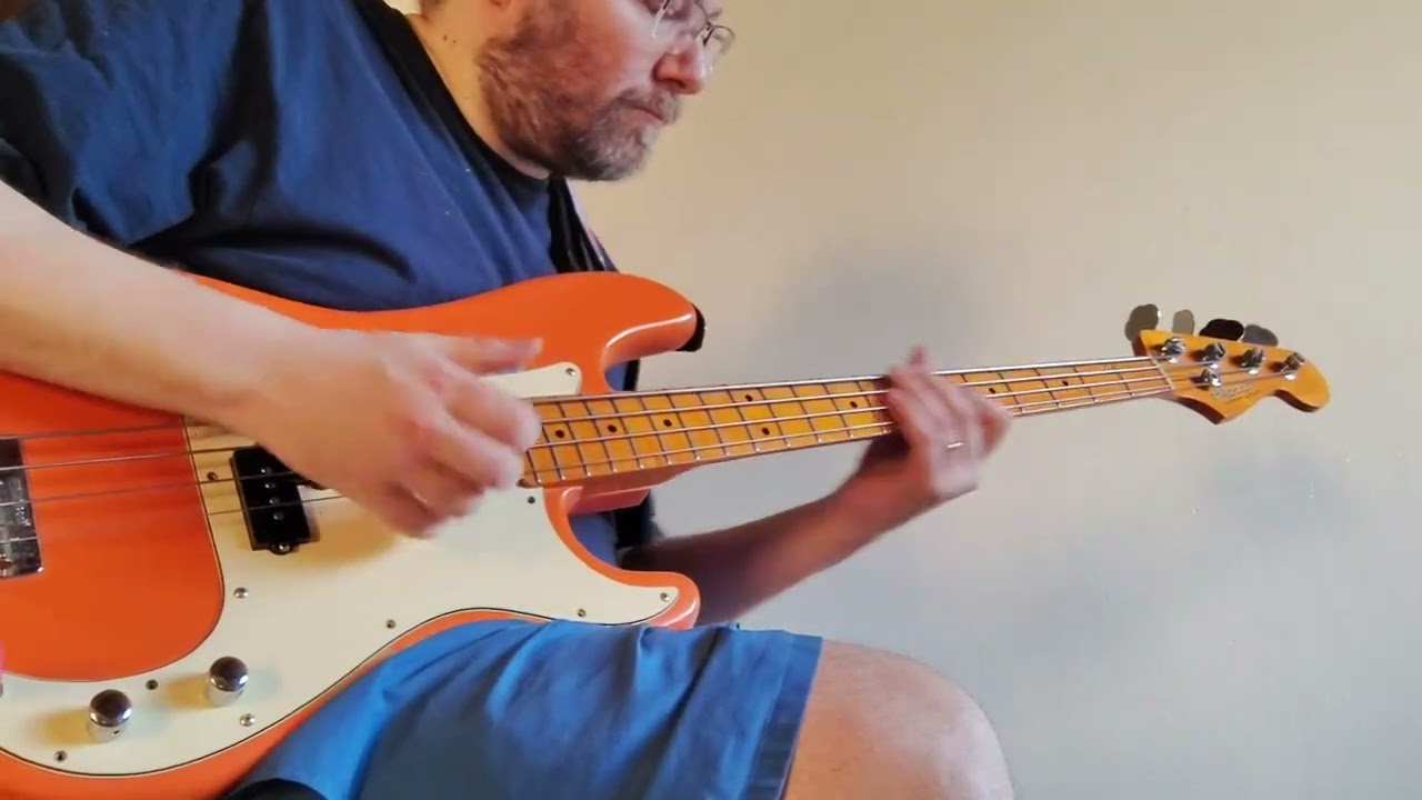 Slap Bass line with hammers, pulls, and open strings 
