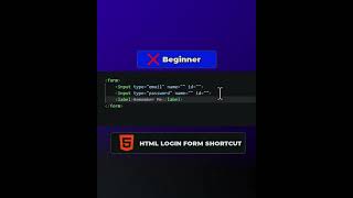 Beginner vs Pro: Login Form Hack For Lazy Coders 💻 #coding #html #webdev