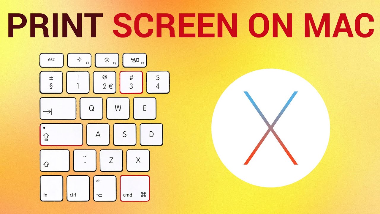 how to print screen on mac os