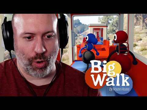 MAN ENJOYS TRAINS DING DING | Big Walk