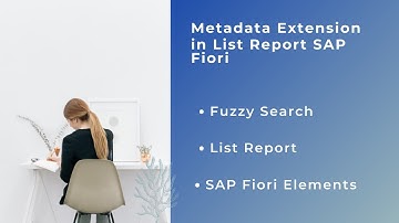 Fuzzy Search in List Report in SAP Fiori Elements | Step by Step Guide