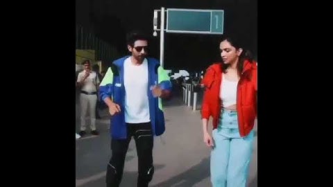 Kartik Aryan teaching dheeme dheeme hook step to Deepika Padukone |||