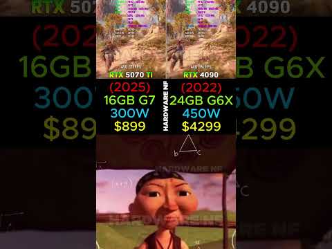 RTX 5070 TI VS RTX 4090 #shorts #pcgaming #pc #graphicscard #gpu #gaming #comparison