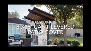 How to Make a Two Post Patio Cover  Cantilevered Design