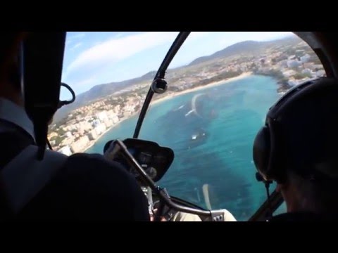 Hubschrauber Flug über die Buch von Santa Ponsa Mallorca