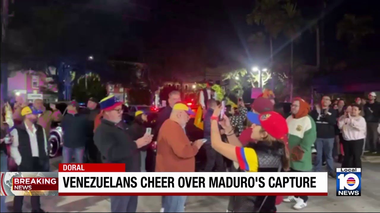 Venezuelans in Doral cheer over capture of president  Nicolás Maduro