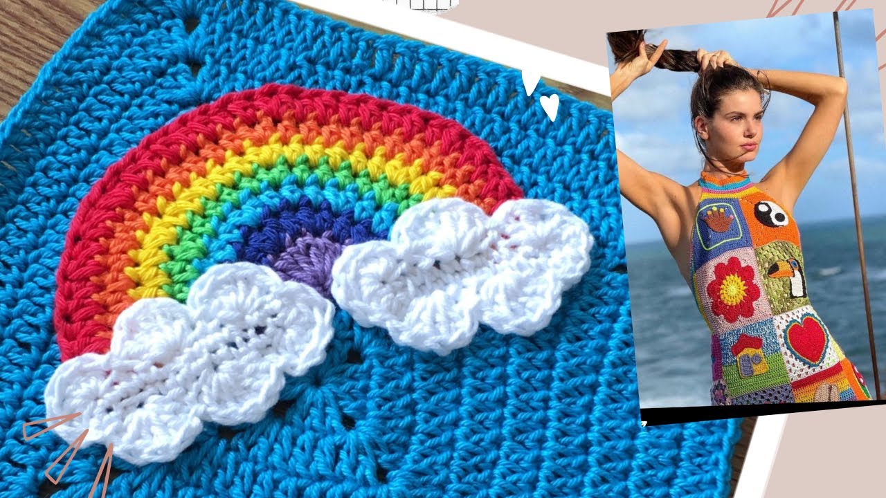 Arco-íris 🌈 em crochê 🧶 passo a passo