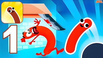 Sausage Flip - 1 LVL -  20 LVLGameplay Walkthrough Part 1 (Android, iOS)