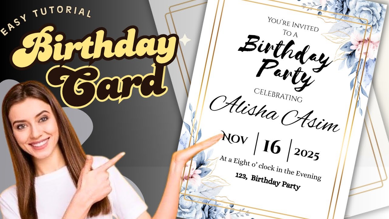 How to Make Birthday Card in Canva | Easy Birthday Card Design Ideas ...