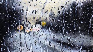 TIME LAPSE Acrylic Painting Rainy Day Through a Window YouTube