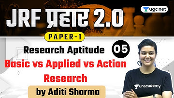8:00 AM - NTA UGC NET 2021 | Research Aptitude by Aditi Sharma | Basic vs Applied vs Action Research