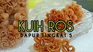 KUIH ROS ( ROSETTE COOKIES ) nipis n rangup org gigi palsu pun boleh makan