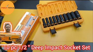 Socket Set | Ingco 10 pc 1/2 " Deep Impact Socket Set
