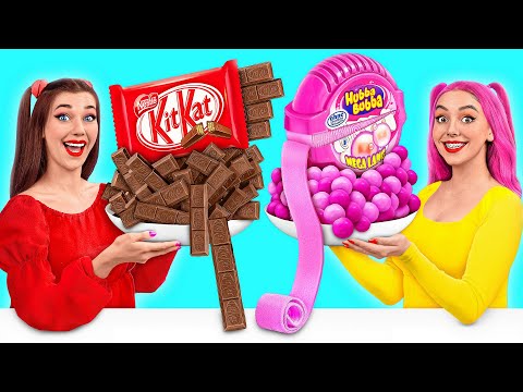 Жевательная Резинка vs Шоколадная Еда Челлендж | Битвы с едой от Multi DO Challenge