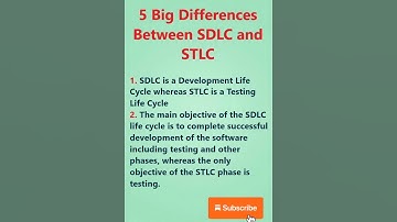 5 big difference between sdlc and stlc life cycle #shorts