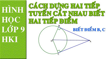 Cách dựng Hai tiếp tuyến cắt nhau biết 2 tiếp điểm | Hình học 9 | Online Courses | Math Garden | 4K