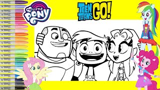 Teen Titans Go Repainted As My Little Pony Rainbow Dash Fluttershy Pinkie Pie Mlp Ttg Makeover