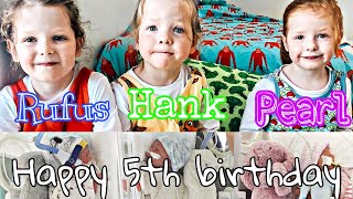 Happy 5th birthday Pearl, Hank & Rufus