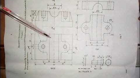 WAEC 2022 Mechanical Drawing Sectional Front Elevation Part 1
