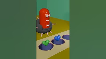 MONSTER FALL IN LOVE 💝#3danimation #horrorshow #loops #cuboidmonster3d #funny  #cubemonster