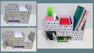DIY Desktop Organizer From Cardboard