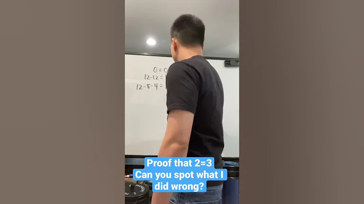 False proof: 2=3! Can you spot the mistake? #shorts #mathshorts #mathmagictricks #mathproof