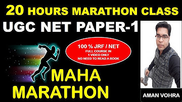 Maha Marathon Paper 1 Ugc net 2020