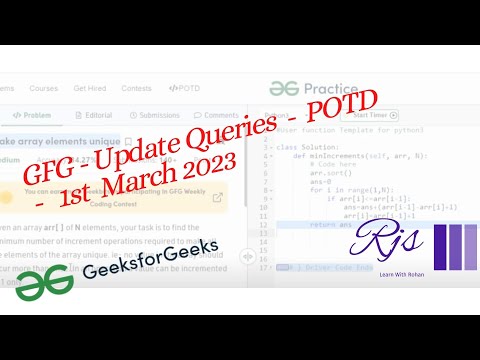 Update Queries || GFG POTD || Mar 01 || Python || Java || List || Bitwise OR || Rohan Shah #gfg