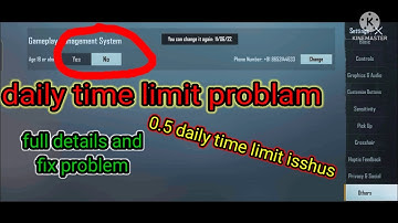 0.05 Hours, daily online time limits over problam sloved🙂 BGMI