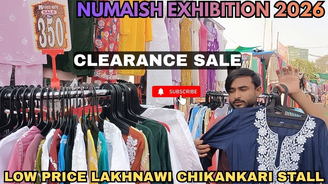 ₹350 Lakhnawi Chikankari at Numaish 2026 😍 Clearance Sale | Nampally Exhibition Hyderabad #numaish