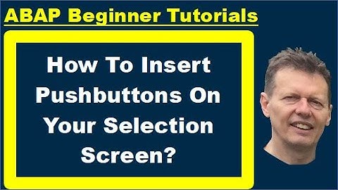 ABAP Beginners Tutorial: How To Insert Pushbuttons On Your Selection Screen?