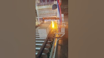 High efficiency multi-head automatic texturing stone flaming machine